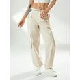 thumbnail image 5 of Seyurigaoka Women Drawstring Baggy Cargo Pants Low Waisted Loose Oversized Wide Leg Sweatpants Jogger Pants Trousers with Pocket, 5 of 9