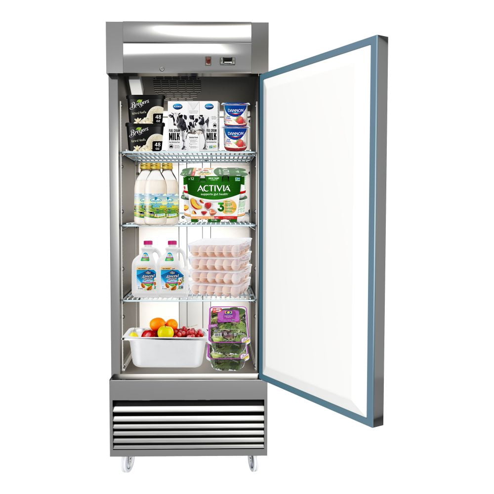 NSF commercial stainless-steel reach in refrigerator Frigorifico Commercial WC28RM single swing door Cooler Depot C28R