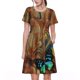 thumbnail image 1 of Balery Vintage Butterfly Green Vestidos sueltos de manga corta para mujer, vestidos de verano 2025, vestidos casuales de corte A con vuelo., 1 of 6