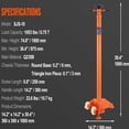 thumbnail image 5 of Telyswee 3/4 Ton Underhoist Support Stand Under Hoist Lift Jack Stand with wheels, Triangular Base, Orange, 5 of 7