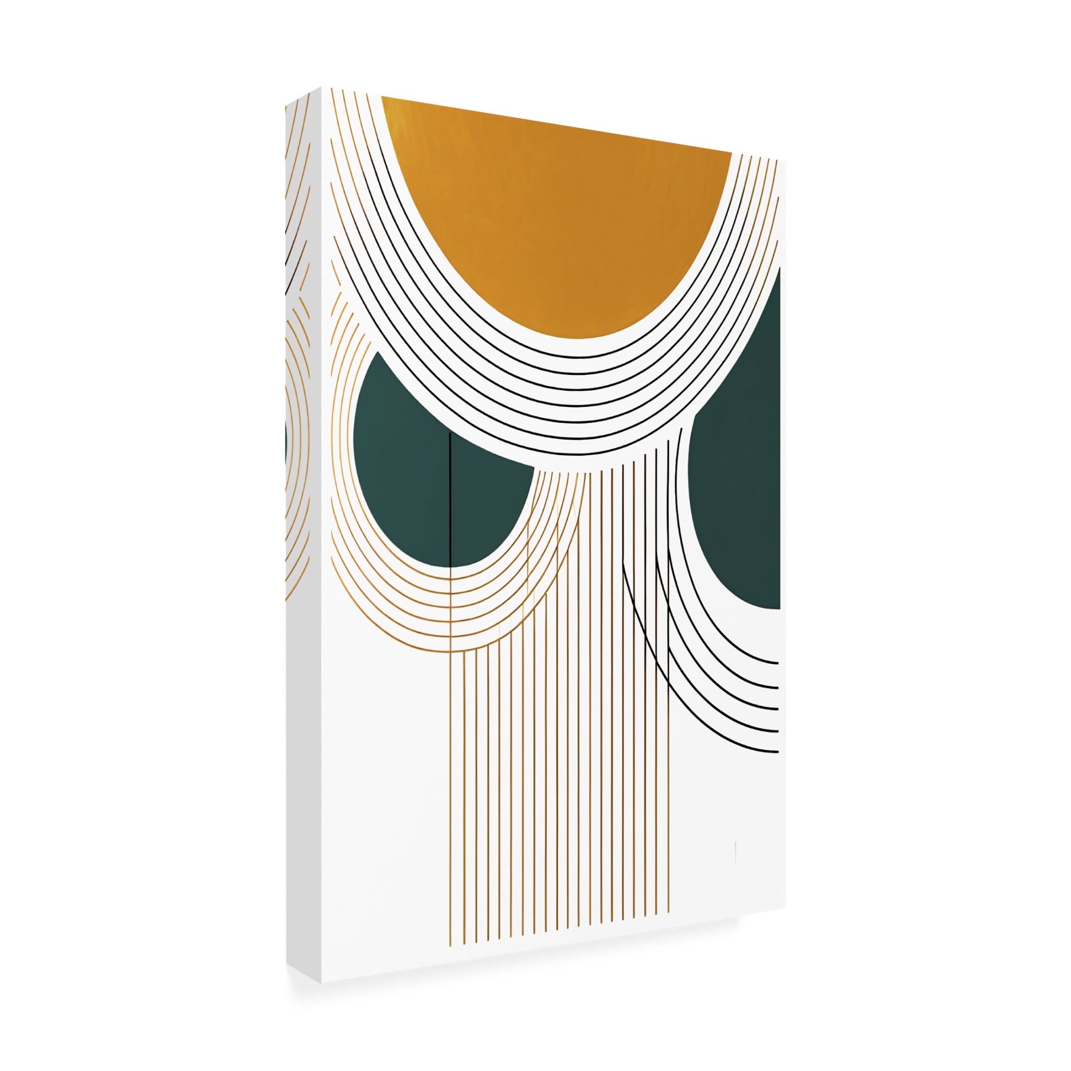 Canvas Wall Art - Ray Heere 'Mid Century Abstract Painting 31' Wall Art for Living Room, Bedroom, or Office Décor by Trademark Fine Art - 12 x 19 Inches