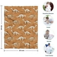 thumbnail image 4 of Brown Cartoon Dinosaurs Skeletons Pattern Blanket,Comfortable Soft Lamb Wool Throw Blanket,All Season,Warm Lightweight Blankets for Sofa Bed Couch Living Room Chair,30"x40", 4 of 4
