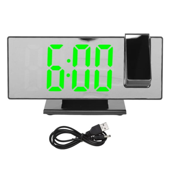 Reloj despertador digital de proyección, reloj despertador digital de proyección calendario espejo despertador reloj digital LED uso conveniente