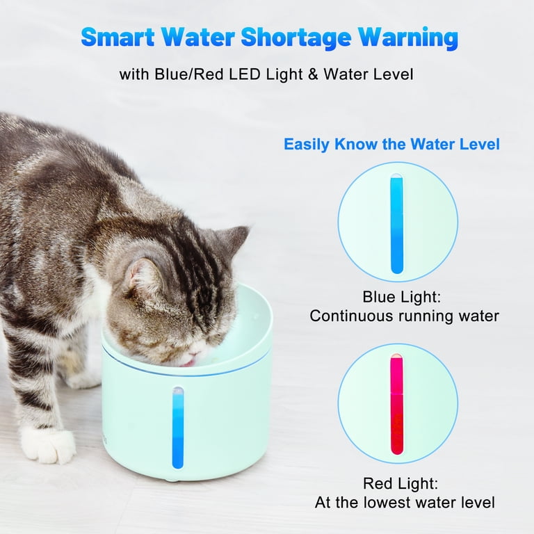 DOGNESS Pet Water Fountain – Super Quiet, 1L, With Filter For Cats & Dogs