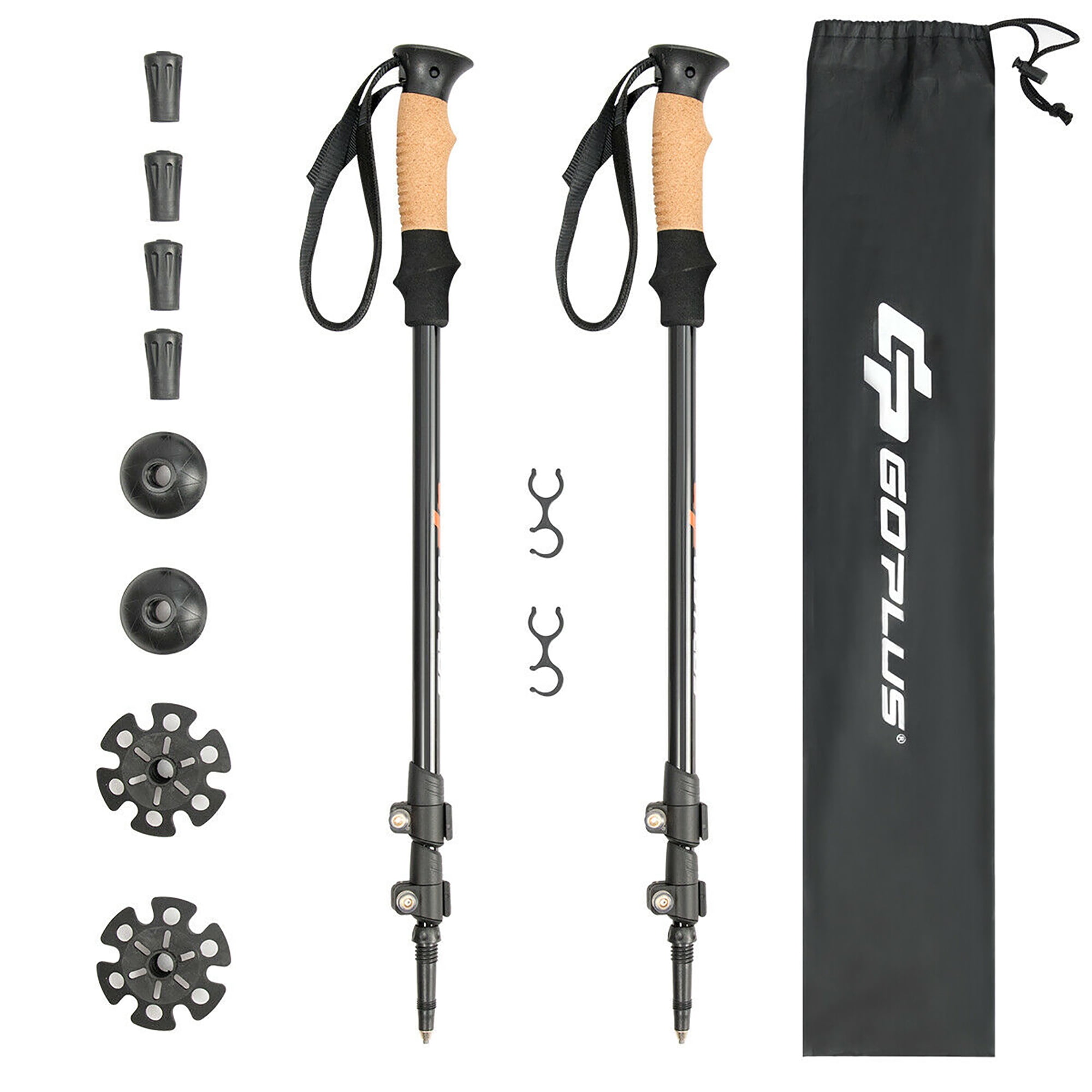 1 pcs Anti Telescopic Trekking Hiking Poles Ultralight Walking Ca with Rubber Tips Protectors,G 1 pcs Anti Telescopic Trekking Hiking Poles Ultralight Walking Ca with Rubber Tips Protectors,G