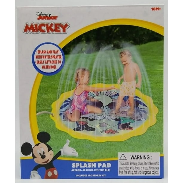 4 Foot Disney Mickey and Minnie Mouse Kiddie Pool Splash Pad with Water