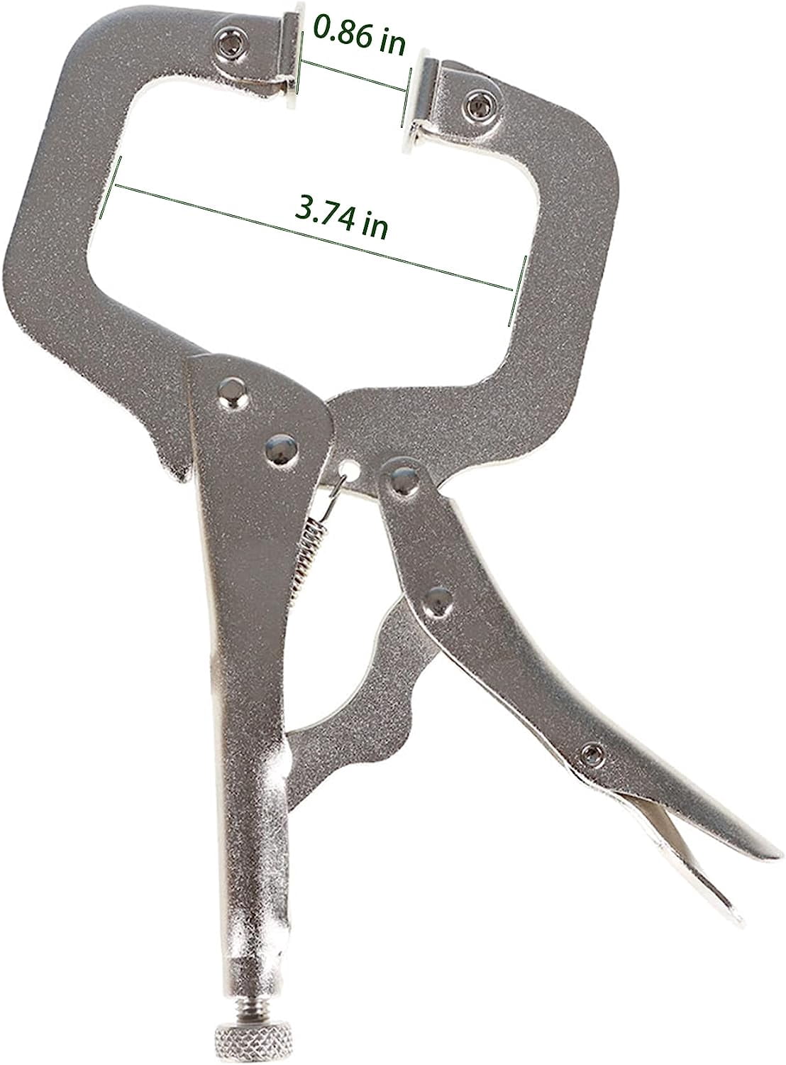Handdo 5Pcs 6 Inch Locking C Clamps with Swivel Pads Locking Alloy Steel C Clamps Set Heavy Duty C-Type Locking Plier Table and Tool Vise Grip