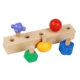 thumbnail image 3 of Juego de 5 Tuercas Y Tornillos de Madera para Insertar Bloques, Tornillos de Aprendizaje Temprano con Base de Apriete para Niños en Edad Preescolar, S, 3 of 9