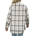 thumbnail image 4 of Fantaslook Plaid Flannel Shirts for Women Oversized Long Sleeve Button Down Shirts Blouses Tops, 4 of 8