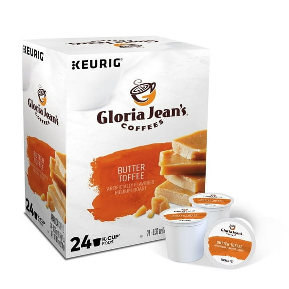 1 Pc, Keurig Gloria Jean'S Butter Toffee Coffee K-Cups 24 Pk