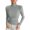 Gray, variant on High Neck Thermal Tops Womens Long Sleeve Casual Stretch Layering Undershirts Fall Winter Spring Clothes, White M
