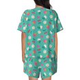 thumbnail image 3 of Bingfone Cherry Strawberry Floral Print Pajamas Sets for Women Soft Short-Sleeved Pjs with Lounge Shorts Two Piece Sleepwear, 3 of 8