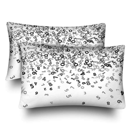 Gckg Abstract Math Number Pillow Cases Pillowcase 20x30 Inches