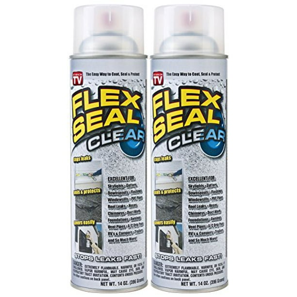 Flex Seal Spray Rubber Sealant Coating, 14oz, Clear (2 Pack)