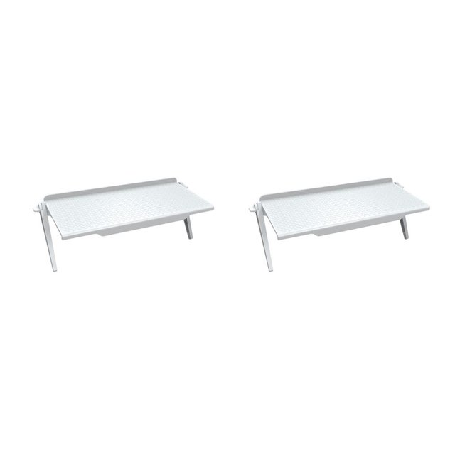 mmirethe Screen Top Shelf Different Colors Exquisite Appearance Easy Installment Professional Use Long Service Life Storage Rack White Small 2Set