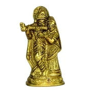 eSplanade Brass Radha Krishna Krishna Radha Murti Idol Statue Sculpture (3.25" Brass)
