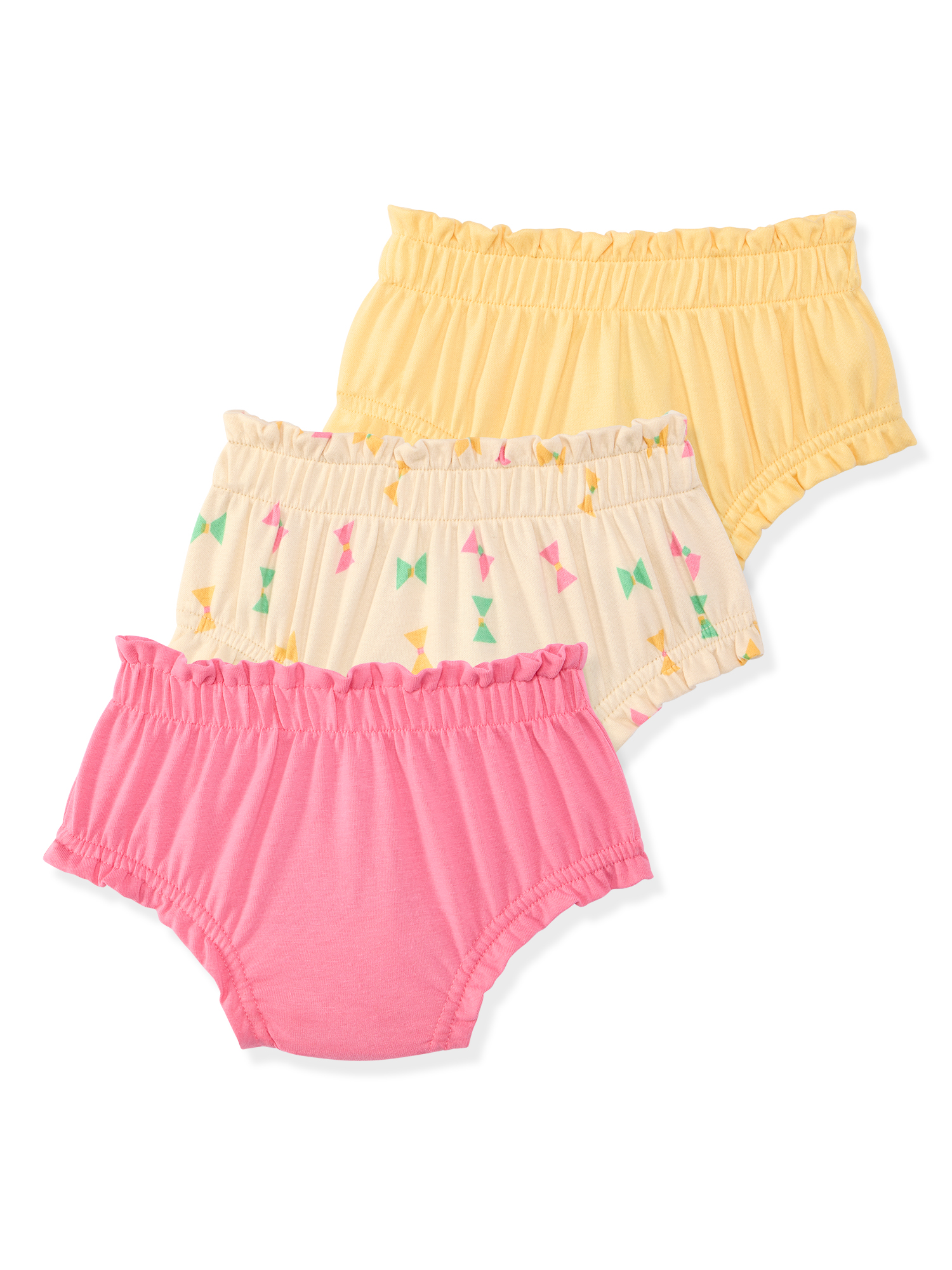 Garanimals Baby Girls Cotton Bloomers, 3-Pack, Sizes 0-24M