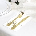 thumbnail image 2 of Balsa Circle 100 White with Gold Foil Letter N Dinner Paper Napkins Party Wedding Reception Decorations Event Catering Disposable Supplies, 2 of 9