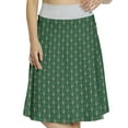 thumbnail image 1 of Women's Art Deco Exotic Abstract Fan Shapes A-line Printed Skirt Casual Wear, XL, Forest Green Sand Brown, by Ambesonne, 1 of 1