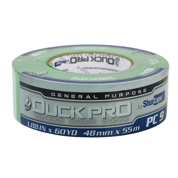 Shurtape Duck Pro General Purpose Cloth Duct Tape (PC-9C): 2 in. (48mm actual) x 60 yds. (Green)