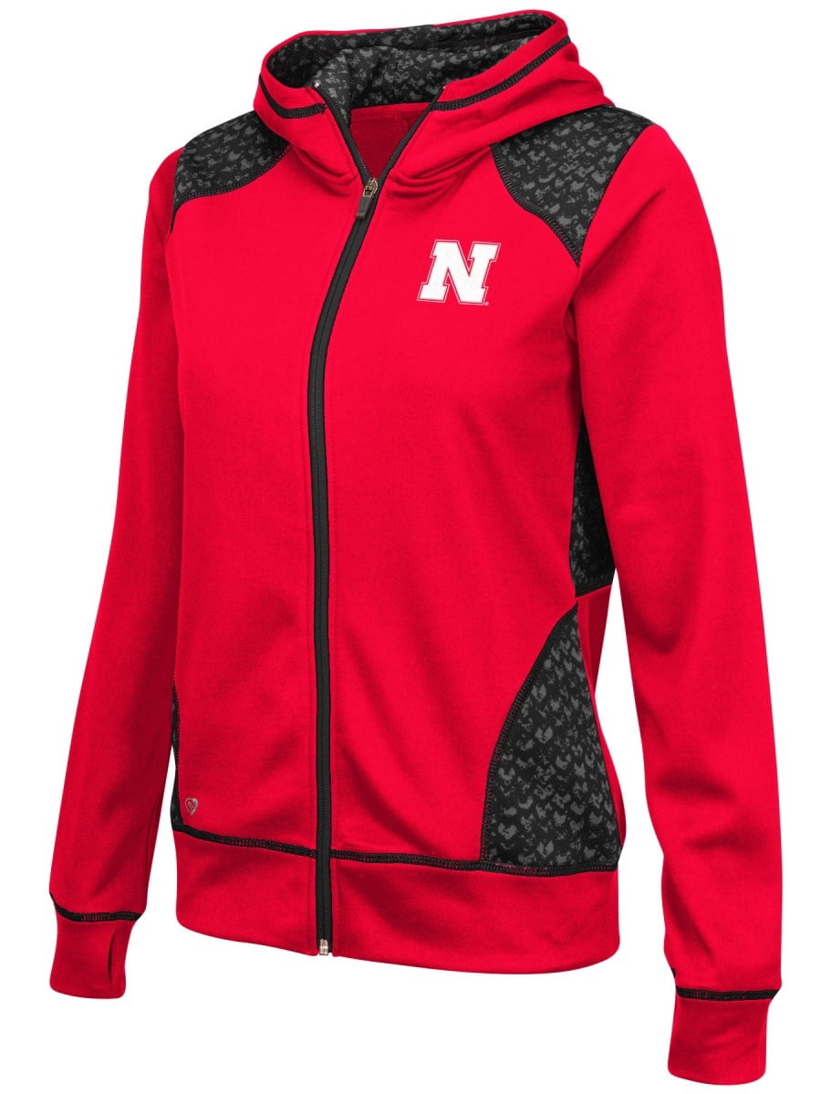 Nebraska Cornhuskers Women's NCAA "Scaled" Full Zip Premium Jacket by Colosseum