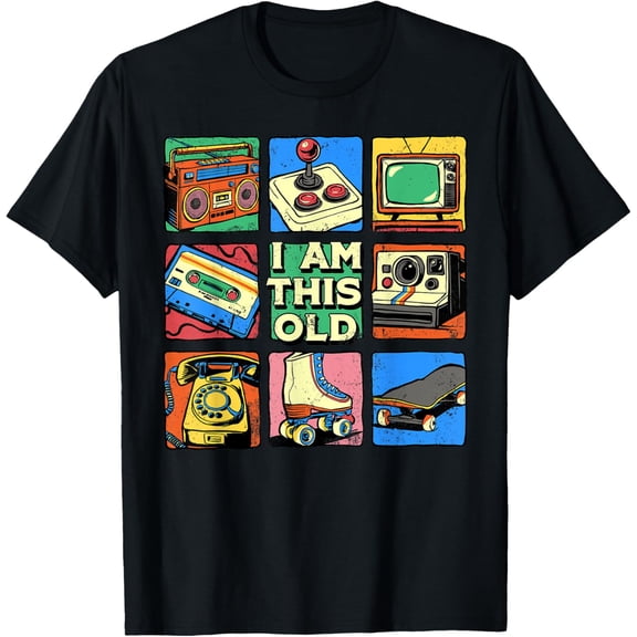 I Am This Old Retro Vintage Nostalgia 80s 90s Cassette Tape T-Shirt