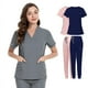 thumbnail image 2 of Ropa quirúrgica elástica con cuello en V y manga corta, traje de enfermera de hospital, ropa coreana para lavarse las manos para hombres, 2 of 6