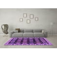thumbnail image 3 of Ahgly Company Indoor Rectangle Abstract Purple Modern Area Rugs, 7' x 9', 3 of 4