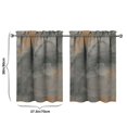 thumbnail image 4 of Vintage Gray Abstract Oil Painting Tier Cafe Curtains for Bathroom Living RV Rod Pocket Window Drapes 36 Inch 2 Panels Set 28"x36" 2 Panels Window Treatment Tiers, 4 of 4