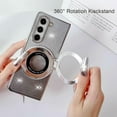 thumbnail image 3 of Magnetic  Ring Stand Glitter Case for Samsung Galaxy Z Fold 6, (Compatible with Magsafe) Women Girly Luxury Cute Plating Bling Glitter Kickstand Cover for Galaxy Z Fold 6 (Silver), 3 of 11
