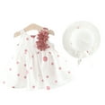 thumbnail image 3 of YTDSCS Toddler Baby Girls Summer Sleeveless Dress for Infant Cotton Straps Princess Dress 0-4 T Girls Printed Beach Dress Sundress （send Hat ), 3 of 8