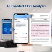 Checkme BP2 Connect ECG & Blood Pressure Monitor with WiFi & Bluetooth, AI ECG Analysis, Upper Arm Cuff, Free App for iOS & Android