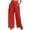 Red, variant on Diufon Straight Pants for Women Ruffle Elastic High Waist Wide Leg Pants Drawstring Pockets Lounge Pants