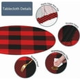 thumbnail image 3 of Red Black Plaid Round Tablecloth Scottish Checkered Pattern Classic Colors Traditional Fitted Table Cover Washable Tablecloths for Kitchen Dining Party 40-44 inch, 3 of 4