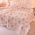thumbnail image 3 of Winter Luxury Plush Bed Sheet Set Home Textile Double Bedspread Pillowcase 3pcs Bedding Set Multifunctional Blanket Bed Linens, 3 of 7