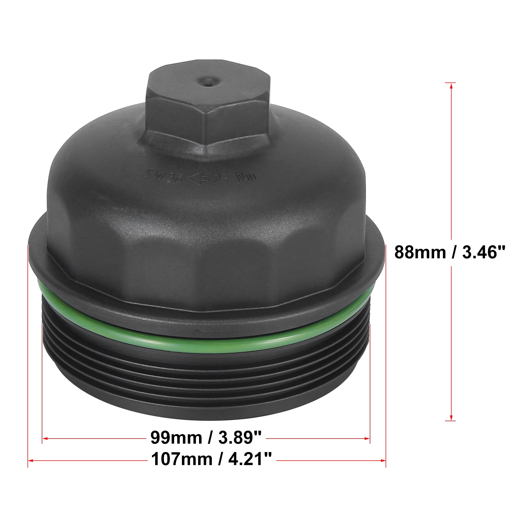 Unique Bargains Car Oil Filter Cap Assembly Housing Replacement for Porsche 911 Cayenne Panamera 94810702200