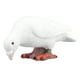 thumbnail image 2 of Adorno de palomas blancas artificiales, resina de alta simulación, adornos de pájaros de plumas blancas para decoración del hogar y jardín, paloma blanca con la cabeza hacia abajo para comida, 2 of 5