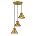 thumbnail image 4 of Meridian M100139NB 3-Light Multi-Point Chandelier in Natural Brass, 4 of 7