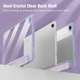 thumbnail image 3 of Fintie Case for Samsung Galaxy Tab A11+ Plus 11 Inch 2025/ A9+ Plus 2023, Hybrid Slim Shockproof Cover with Clear Transparent Back Shell, Auto Wake/Sleep, Lilac Marble, 3 of 9
