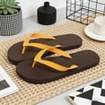 thumbnail image 2 of Gtoiithly Men's Waterproof Flip Flop Sandals Fashionable and Versatile Flip-Flop Beach Non- Slippers for Indoors Backyard and Outdoors Brown L, 2 of 4