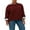 Burgundy, variant on Women Autumn Winter Knit Sweater Long Sleeve Crew Neck Oversized Sweatshirts Casual Knitwear