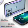 thumbnail image 3 of Shockproof Case Compatible with iPhone 13 Pro Max (Case 2021), Heavy Duty Protective Phone Case Clear, Rugged Aluminum Case for Apple iPhone 13 Pro Max 6.7 inch (Iridescent +Black) Iridescent+Black -, 3 of 7
