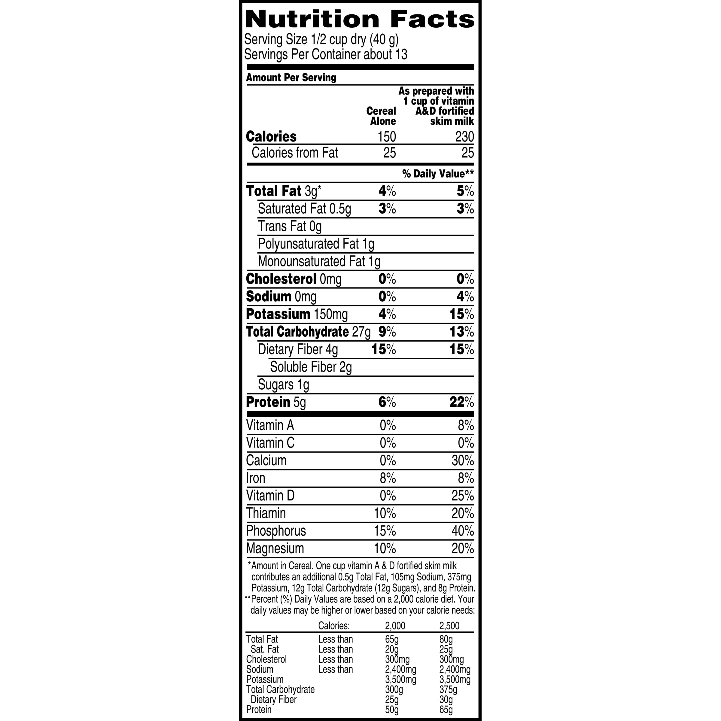 Quaker Oatmeal Nutrition Facts 1 2 Cup Besto Blog