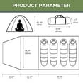 thumbnail image 2 of KANCOKIT Camping Tents, Waterproof Tunnel Tent for 4 Person, 2 Room Design Bicycle Tent with Footprint for Bikepacking/Motorcycle Travel Hiking Mountaineering, 2 of 9