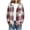 Wine, variant on Xdegoge Womens Plaid Flannel Shacket Casual Button Down Shirt Jackets Long Sleeve Hooded Coat Fall Winter Outerwear with Pockets