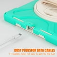 thumbnail image 5 of Case for iPad 10th Generation 10.9 inch 2022 Tablet Case Shockproof Rotating Handle Stand Cover Kids Friendly Tablet Case/Hand Strap and Carrying Shoulder Strap, 5 of 7