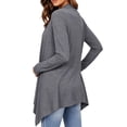 thumbnail image 7 of Liuinsasek Women's Cardigan Fashion Casual Comfortable Solid Long Sleeve Clothing Top with Asymmetrical Hem Lightweight and Flowing Spring/Fall Clothing, 7 of 7