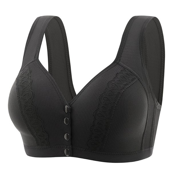 WILLBEST Brasier De Algodon Sujetador De Mujer Con Hebilla Frontal Y Borde De Encaje Sin Aro De Acero, Ajuste Sin Costuras, Ideal Para Yoga Y Dormir, Talla Grande 500