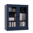 thumbnail image 3 of Palace Imports 100% Solid Wood 3-shelf Bookcase with Adjustable Shelves and Glass Doors, Teal Blue, 3 of 7