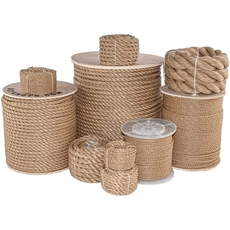JIZHI 3-Strand Synthetic Utility Rope, 1.5" x 10 ft, Lightweight Cord for Marine, DIY & Outdoor Use